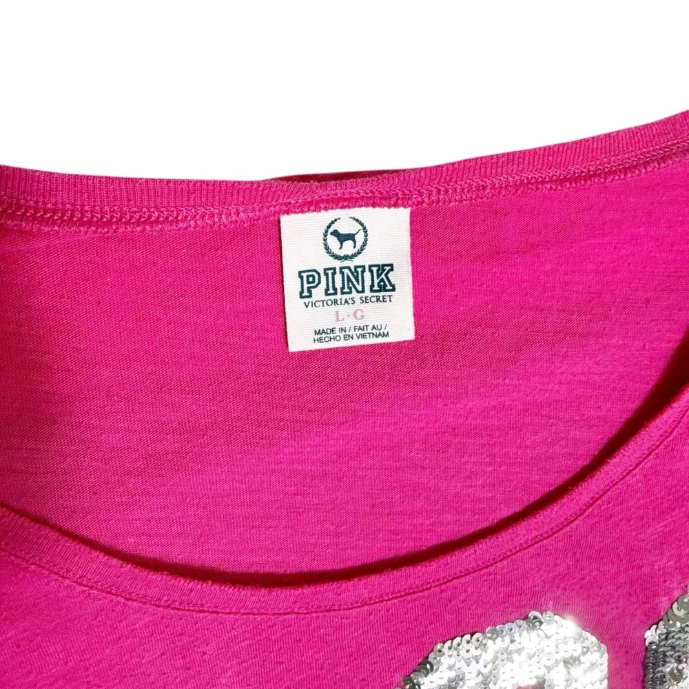 Victoria’s Secret PINK Y2K Vintage Sequin Top‎ size L - Picture 3 of 8